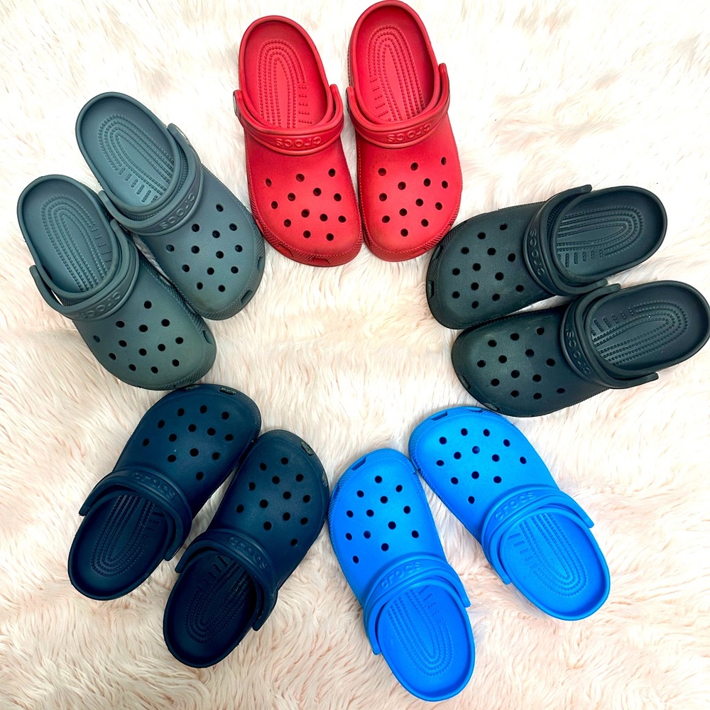 Kids CROCS size J4 in excellent condition. 6 pairs